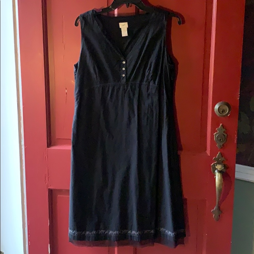 JJill sz 10 sleeveless black dress